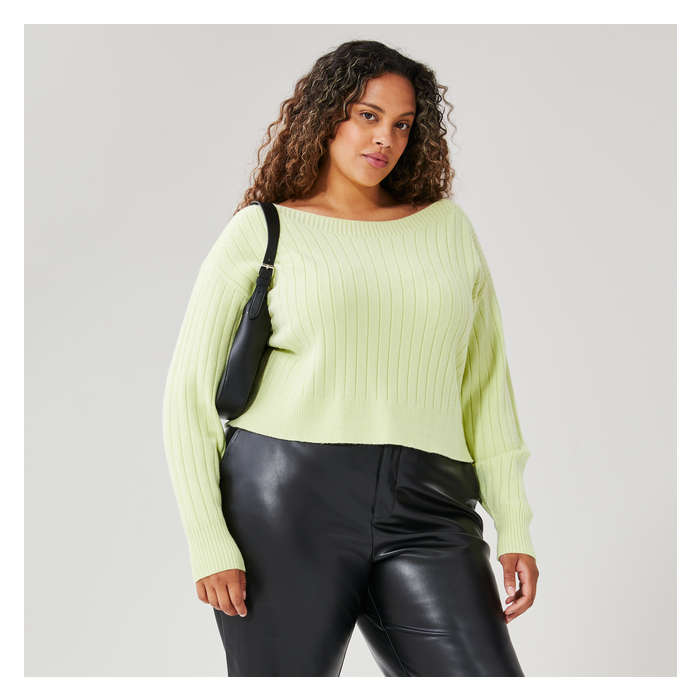 Women+ Boatneck Knit Sweater